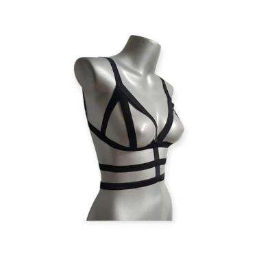 Imagem de Harness Feminino Monna Coleção Fetiche - Lovetoys - Preto, único