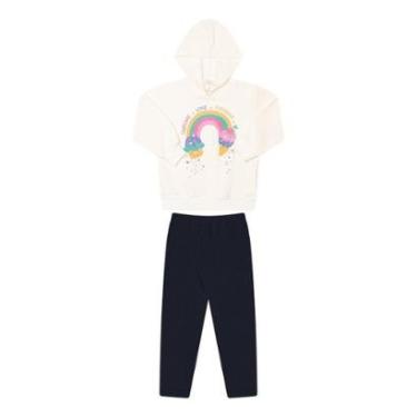 Imagem de Conjunto Bicho Bagunca Moletom Estampa Arco Iris Com Capuz-Feminino