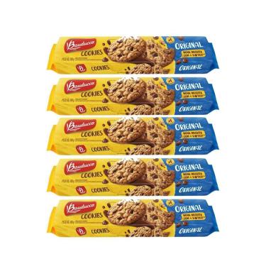 Imagem de Biscoito Cookies De Chocolate Bauducco Kit 5