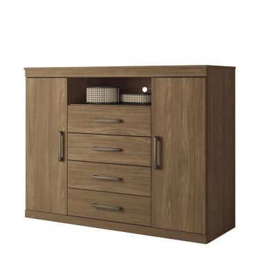 Imagem de Cômoda Havana Master 2 Portas e 4 Gavetas - Santos Andirá Jatobá