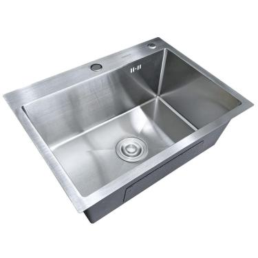 Imagem de Cuba Pia Inox Prata Quadrada Cozinha Gourmet Acessório 60X45
