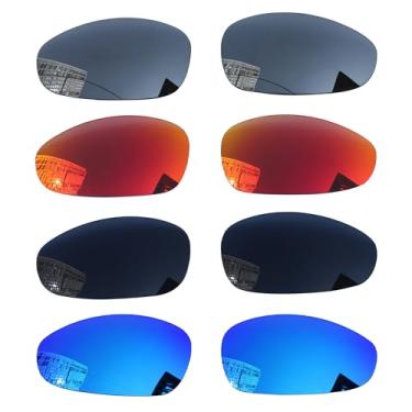 Imagem de Acefrog 4 pares de lentes polarizadas de substituição para óculos de sol Oakley Juliet, ajuste perfeito, resistente a impactos, anti-arranhões, lentes femininas, pacote econômico