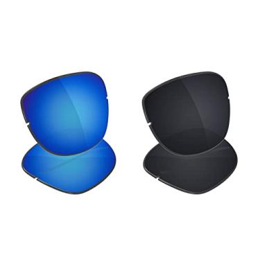 Imagem de Galvanic Lentes de reposição para óculos de sol Ray-Ban RB8054-59 mm - gelo + preto polarizado - pacote combo