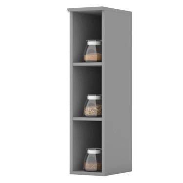Imagem de Armario Aereo Com Nicho Mdf 20 Cm Americana C360 Cinza Henn