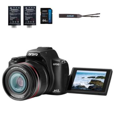 Imagem de Câmera digital ORDRO 64MP 4K para fotografia e vlogging