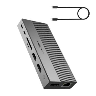 Imagem de DIKEQINN Docking Station Usb C 13 Em 1: Tela Tripla 4K, Fornecimento De Energia De 100 W, Portas De Dados De 5 Gbps, Slot Sd/Microsd - Para Dell Xps, Laptops Hp E Thinkpad