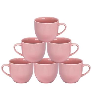 Imagem de Conjunto Xícaras Kit 6 Peças Porcelana Chicara Chá e Café 170ML (Rosa)