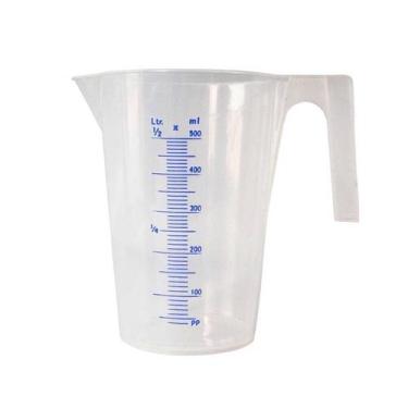 Imagem de Jarra de calibração de polipropileno branca 0,5l - bremen 2162
