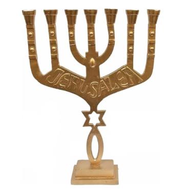 Imagem de Candelabro Sete Pontas - Menorah Grande jerusalém