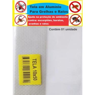 Imagem de Tela Para Ralo Grelha 10x50 Cm em Alumínio Anti-inseto - Convenienza