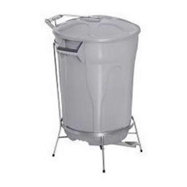 Imagem de Cesto Lixeira Plástico Pedal Com Armação Em Aço 100 Litros - JSN