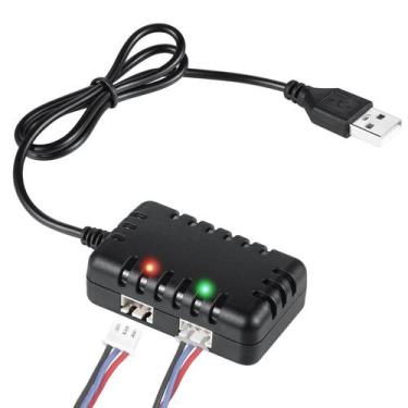 Imagem de Cabo Carregador URGENEX 2S 7,4V 1A USB - 1 para 2 - Para Carro SCX24 R