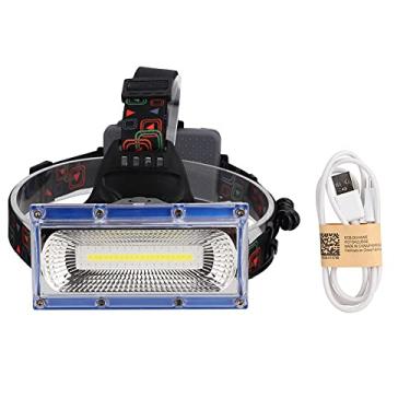 Imagem de 3 T6 Cob LED Faróis, Carregamento USB Super Bright Light, Bandeira de Cabeça Ajustável Compacta, Holofote de Inundação, Vermelho e Verde para Acampar para o Trabalho de Caminhada