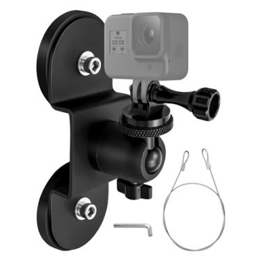 Imagem de Suporte magnético para câmera de carro resistente compatível com GoPro insta360 e câmera de ação DJI OSMO, suporte magnético forte com cabeça esférica de rotação de 360°