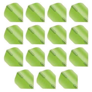 Imagem de RED DRAGON Hardcore Fluoro Green Extra Grosso Standard Dart Flights - 5 conjuntos por pacote (15 voos de dardo no total)