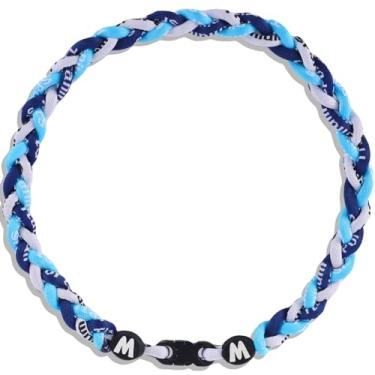 Imagem de Willtok Colar de beisebol premium de 45,7 cm com design de tornado de corda tripla trançada de nylon, 18 inch, Nylon, silicone, plástico, Sem Pedra Preciosa