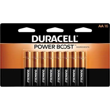 Imagem de Duracell Distribuição de pilhas alcalinas Nc MN1500B16, AA, pacote com 16 - Quantidade 12