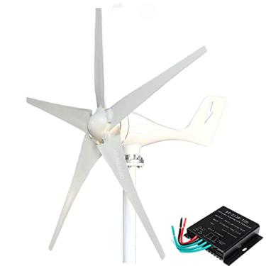 Imagem de 12V,Gerador de turbina eólica vertical de 3000W, moinho de vento de 12V 24V 48V com controlador de carregador MPPT gratuito e inversor de grade fora para uso