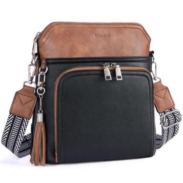 Imagem de Bolsa tiracolo Roulens, leve, de couro médio, feminina