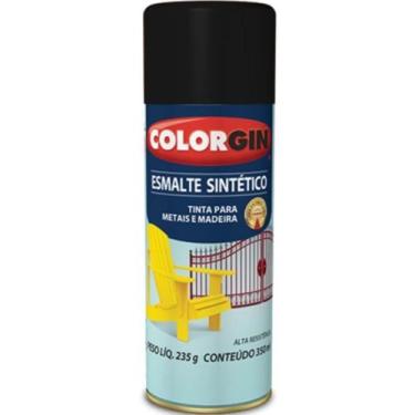 Imagem de Tinta Spray Esmalte Sintético 350ml Preto - 746 - COLORGIN - Sherwin w