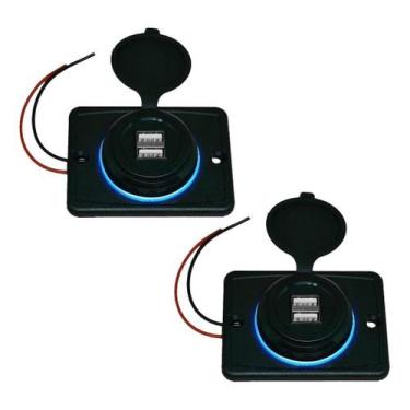 Imagem de 2 Carregadores De Carro 3.1a Slim 2 Usb Gadget Gps Tab - Roadstar