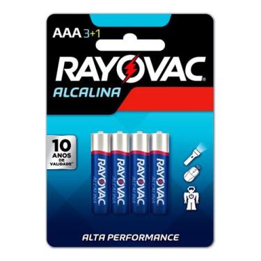 Imagem de 4 Pilha AAA Palito Alcalina Rayovac