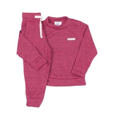 Imagem de Conjunto Lã Lisa Inverno Toque Macio Quentinho Infantil - Fofotinhos, 