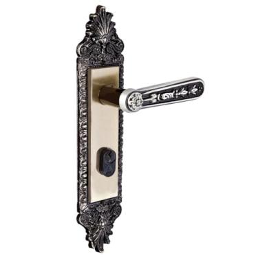 Imagem de Fechadura entrada colonial alavanca s40mm latonado oxidado Aliança