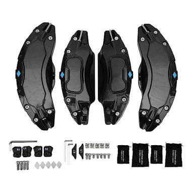 Imagem de 4 peças de tampas de pinça de freio de liga de alumínio para cubo de rodas 2020-2023 19/50.8 cm 255/45R19 255/40R20 (preto)