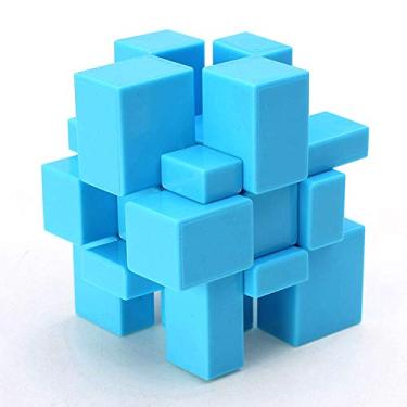 Imagem de TANCH SS Mirror Speed Cube 3x3 Stickless Dysmorphism Magic Cube Puzzle Toy Blue