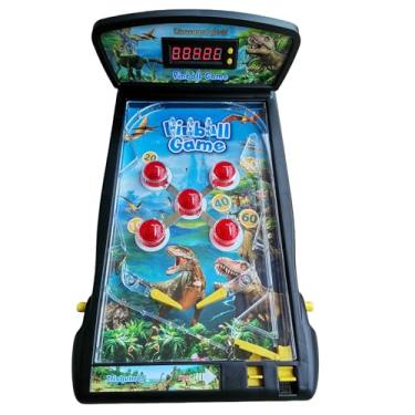 Imagem de Trisquirrel Dinosaur World Electronic Pinball Game,Tabletop Arcade Pinball Machine with Lights & Sounds Effects,LED Digital Scoreboard,Suitable for Kids & Adults
