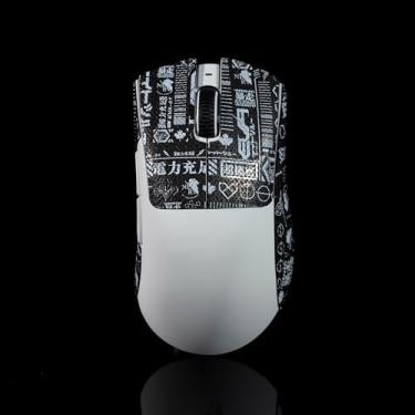 Imagem de Hokeyio BTL Mouse Grip Tape para Razer Deathadder V3 Pro Professional Antiderrapante Resistente ao Suor EVA Preto Branco 0,5 mm (AA0244-EVAhei)