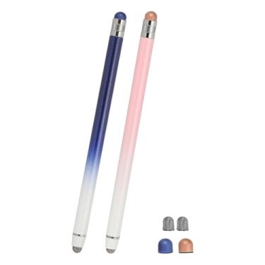 Imagem de PATIKIL 2 canetas Stylus para telas sensíveis ao toque, 2 em 1, de alta sensibilidade, caneta capacitiva para celulares, tablets, laptops, dispositivos com tela sensível ao toque, azul, rosa