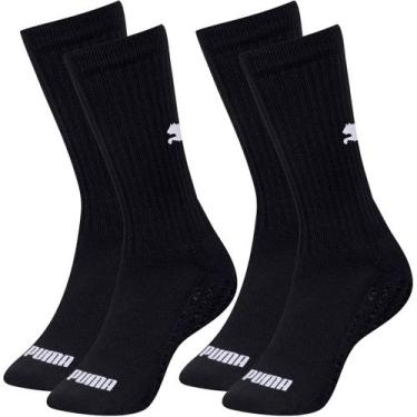 Imagem de Kit com 2 Meias Puma Traction Calcanhar Verdadeiro Atoalhado Adulto Ca