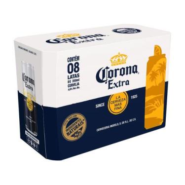Imagem de Cerveja Corona Extra Pilsen 8 Unidades Lata 350ml