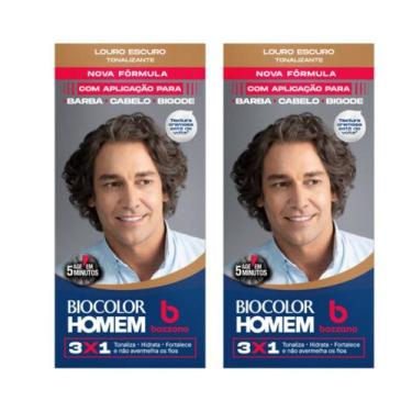 Imagem de Kit 2 Tonalizante Biocolor Homem Louro Escuro - Bozzano