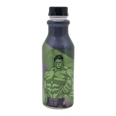 Imagem de Garrafa de Água Infantil 500ML Garrafinha Escolar Plasútil, Hulk
