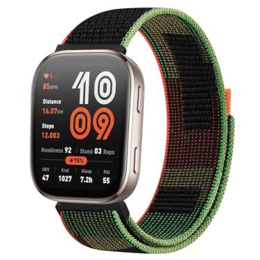Imagem de AK Pulseira de nylon compatível com Amazfit Bip 6/Bip 5, pulseiras Amazfit GTR 4, pulseira esportiva macia de 22 mm para Amazfit Bip 6/Bip 5/GTR 4 feminino e masculino (camuflagem)