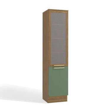 Imagem de Paneleiro Botanic 2 PT Nogueira e Verde Oliva - Kappesberg