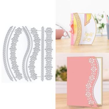Imagem de XMZZMX Matrizes de corte de metal de renda de flor oca para fazer cartões, kit de moldes de corte de papel em relevo, suprimentos, álbuns, porta-fotos, álbum de recortes, faça você mesmo, conjuntos de