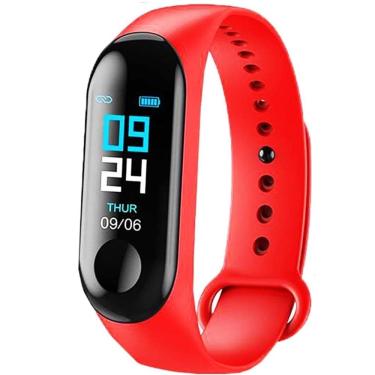 Imagem de Pulseira Relogio Inteligente M3 Monitor De Saude Vermelha - Khostar