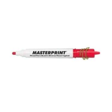 Imagem de Marcador Quadro Branco Recarregavel MP619 Masterprint, Vermelho