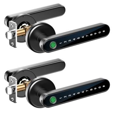 Imagem de IRONZON Fechadura de porta com impressão digital 191FB pacote com 2