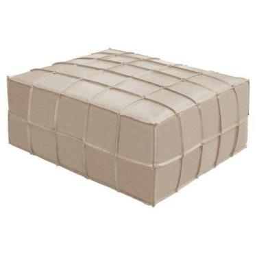 Imagem de Puff Retangular de luxo para sala 0400   Leather Matte Nude 10-005 Tor