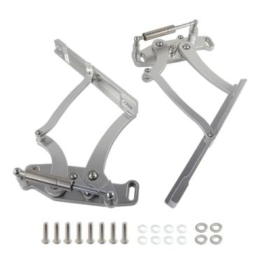 Imagem de PKSABB Kit De Dobradiça Capô Billet Lado Esquerdo E Direito Para Chevy Camaro Firebird 1967-1969 Prata