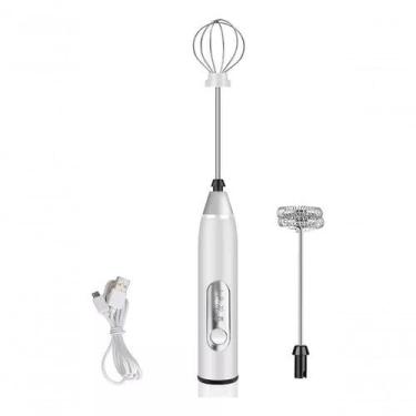 Imagem de Mini Mixer Fuê Misturador Elétrico Portátil Recarregável 2 em 1 para Café, Shakes, Bebidas e Suplementos - USB, Leve, Sem Fio