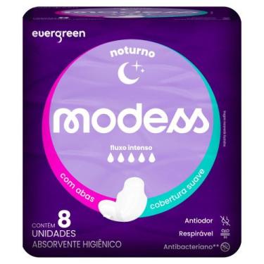 Imagem de Absorvente Íntimo Noturno Abas Intenso Modess 8un Evergreen