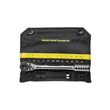 Imagem de Topeak Ratchet Rocket Essential HD (TT2633) – Kit de ferramentas mini catraca de alto torque de 15 funções – Capacidade de 60 Nm – 13 Bits – Suporte magnético – Capa de nylon 1000D – Design compacto
