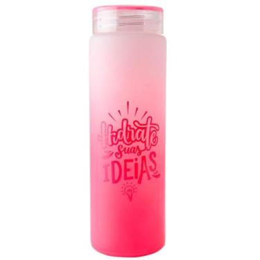 Imagem de Garrafa de Água de Vidro 420ml – Com Tampa Hermética e Protetor de Silicone – Reutilizável, Ecológica e Livre de BPA – Ideal para Escritório, Academia e Viagens (Rosa)