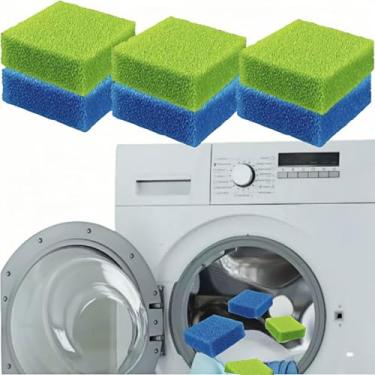 Imagem de 6 peças de removedor de pelos de animais de estimação para lavanderia, coletor de fiapos reutilizável para máquina de lavar e secar – Removedor eficaz de pelos de cães e gatos para roupas, pelos